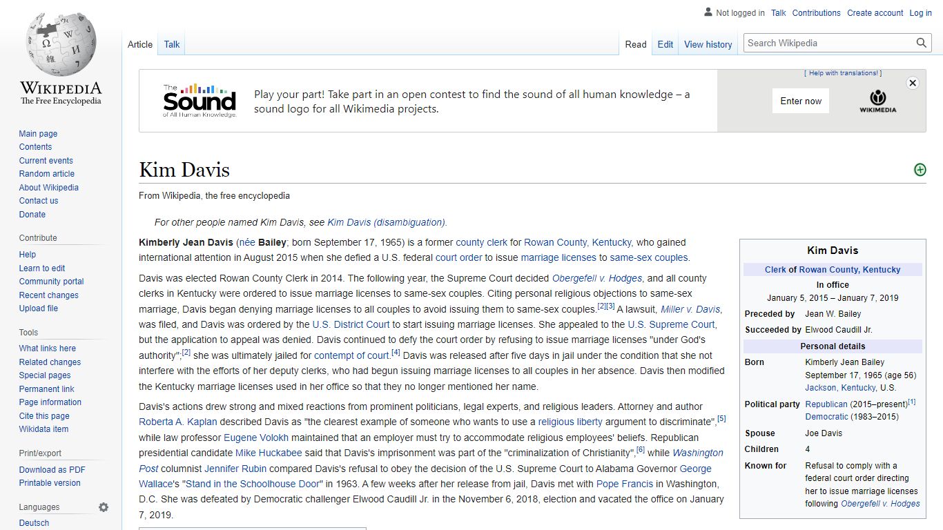 Kim Davis - Wikipedia